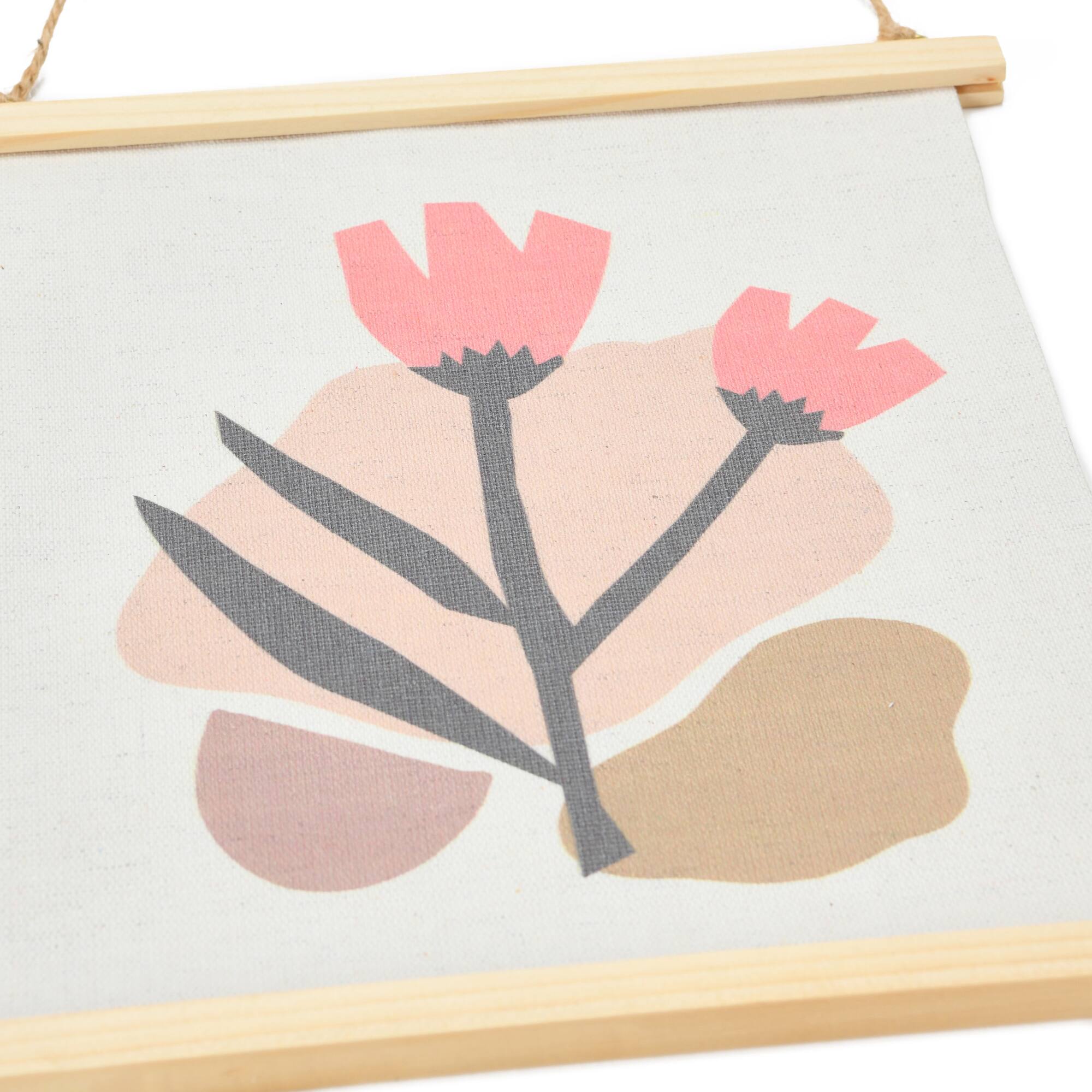Hello Honey® Abstract Floral Canvas Wall Scroll